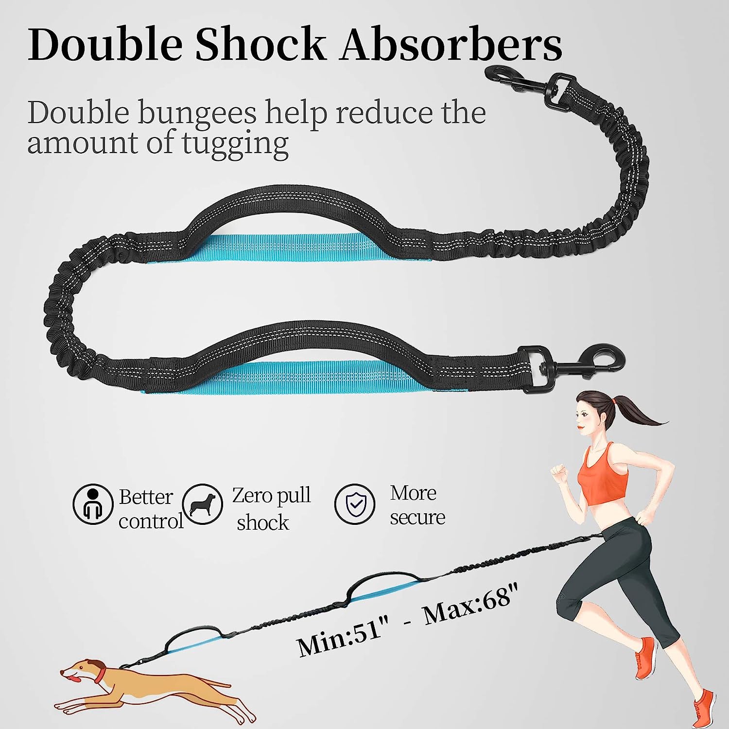 Hands Free Dog Leash for Running Walking Training Hiking(6 Styles)